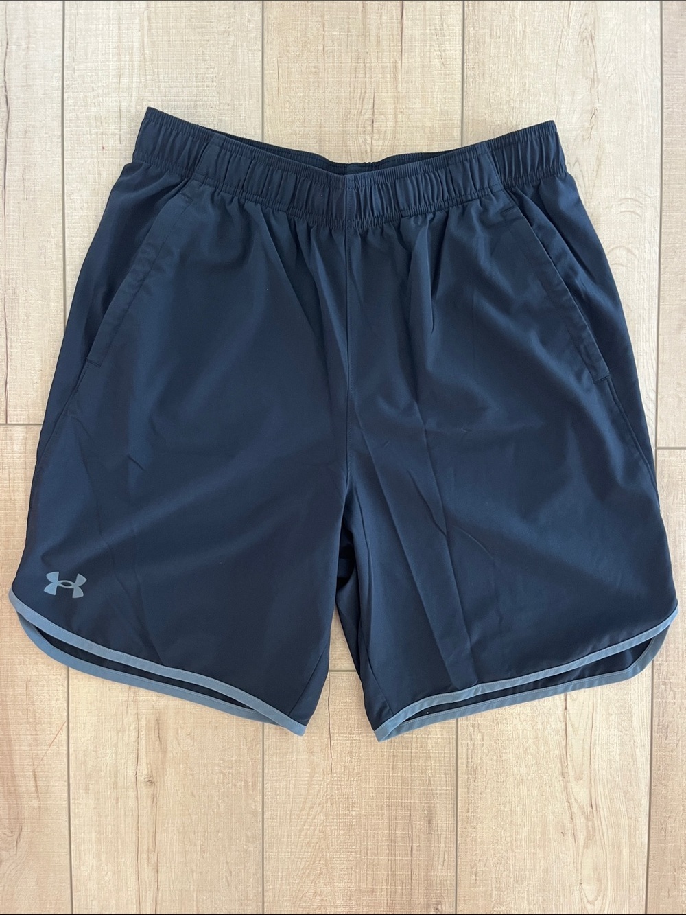 Under Armour Men’s Black Athletic Shorts with Gray Trim